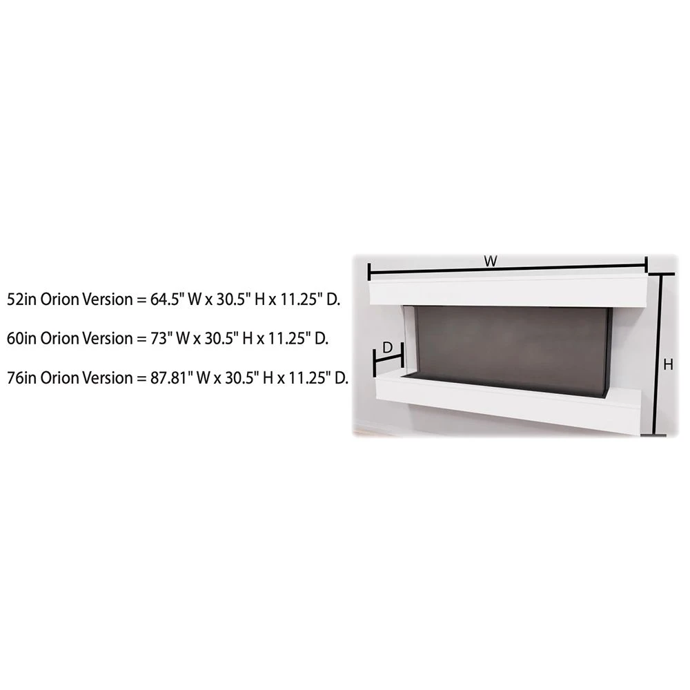 Modern Flames Orion Multi 120-Inch Three-Sided Built-In Electric Fireplace 3 Modern Flames Orion Multi 120-Inch Three-Sided Built-In Electric Fireplace - Image 3