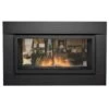 Sierra Flame PALISADE-36-DELUXE 36-Inch Palisade Deluxe Direct Vent See-Through Built-In Gas Fireplace With Fireglass And Rock Media