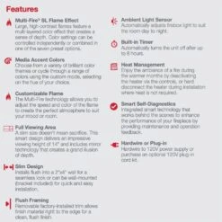 Dimplex PLF4214-XS Multi-Fire SL Built-In Electric Fireplace, 42-Inch -Natural Gas Fire Place Store plf3614 xs e 12 22 1