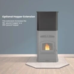 PelPro EPA Certified Pellet Stove With 150 Lb. Hopper (PP150) -Natural Gas Fire Place Store pp150 i 11 22