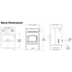 PelPro EPA Certified Pellet Stove With 70 Lb. Hopper (PP70) -Natural Gas Fire Place Store pp70 d 10 22