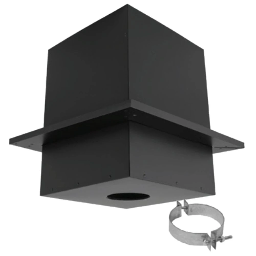 DuraVent PVP-CS PelletVent Pro Black Steel Cathedral Ceiling Support Box 1 DuraVent PVP-CS PelletVent Pro Black Steel Cathedral Ceiling Support Box