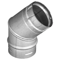 DuraVent PVP-E45B PelletVent Pro Black Steel 45-Degree Elbow