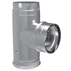 DuraVent PVP-TB1 PelletVent Pro Black Steel Single Tee With Clean-Out Tee Cap