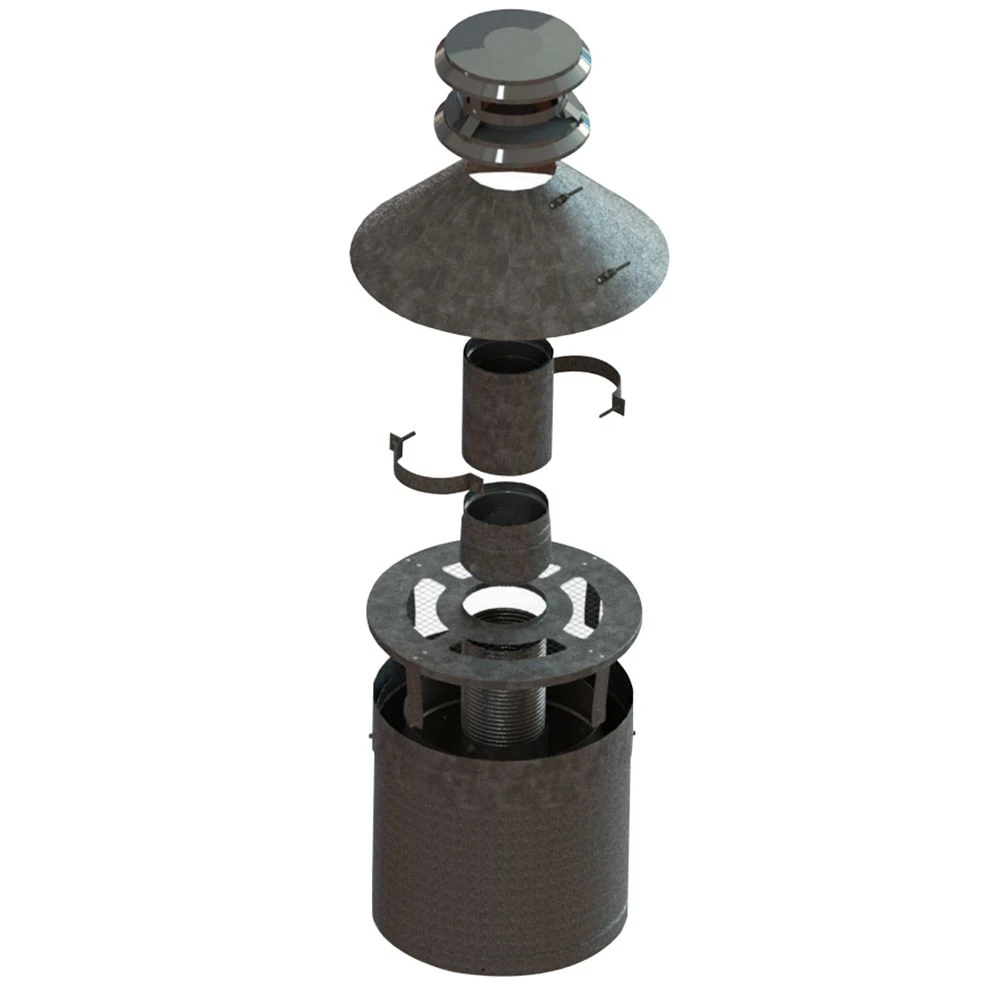 DuraVent PVP316-35KFB PelletVent Pro 316 Stainless Steel Factory-Built Reline Kit 1 DuraVent PVP316-35KFB PelletVent Pro 316 Stainless Steel Factory-Built Reline Kit