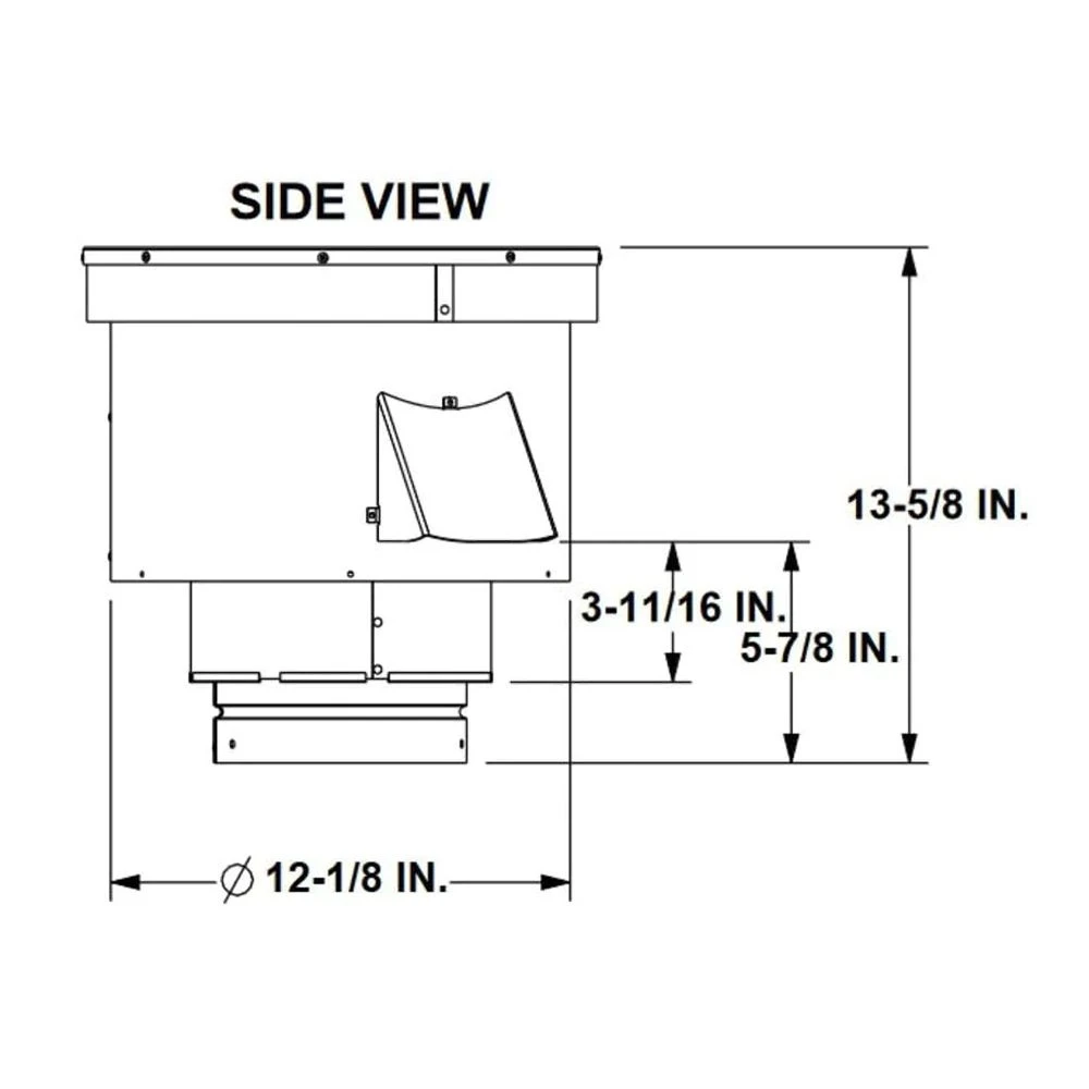 Majestic PVV-SLP Vertical Power Vent With DVP Storm Collar 2 Majestic PVV-SLP Vertical Power Vent With DVP Storm Collar - Image 2