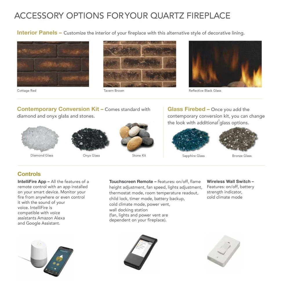 Majestic QUARTZ36IFT Quartz 36-Inch Direct Vent Gas Fireplace 4 Majestic QUARTZ36IFT Quartz 36-Inch Direct Vent Gas Fireplace - Image 4