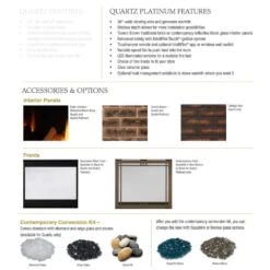 Majestic QUARTZPLA36 Quartz Platinum 36-Inch Direct Vent Gas Fireplace 8 Majestic QUARTZPLA36 Quartz Platinum 36-Inch Direct Vent Gas Fireplace -Natural Gas Fire Place Store quartzpla36 config spec 02 23