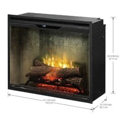 Dimplex Revillusion Electric Fireplace With Weathered Concrete Backer, Front Glass Pane And Plug Kit, 30-Inches -Natural Gas Fire Place Store rbf30wcg d 10 23