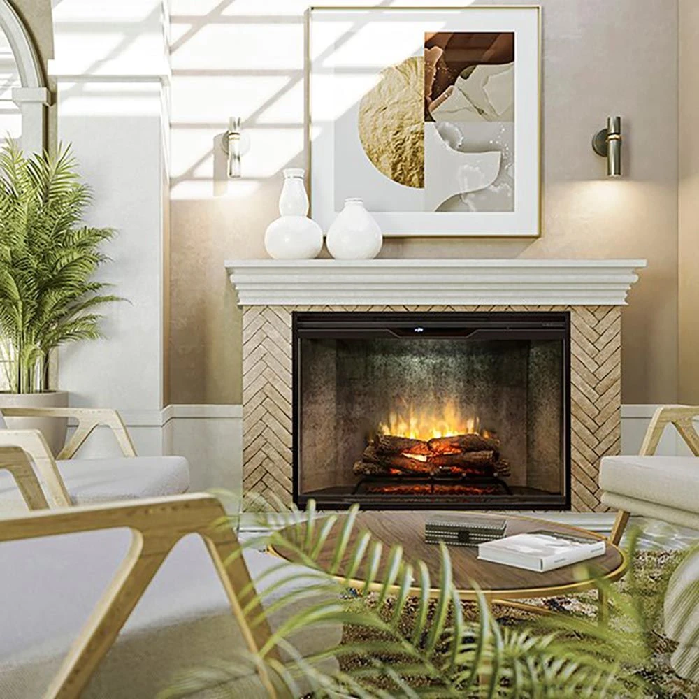 Dimplex Revillusion Electric Fireplace With Weathered Concrete Backer, Front Glass Pane And Plug Kit, 42-Inches 2 Dimplex Revillusion Electric Fireplace With Weathered Concrete Backer, Front Glass Pane And Plug Kit, 42-Inches - Image 2