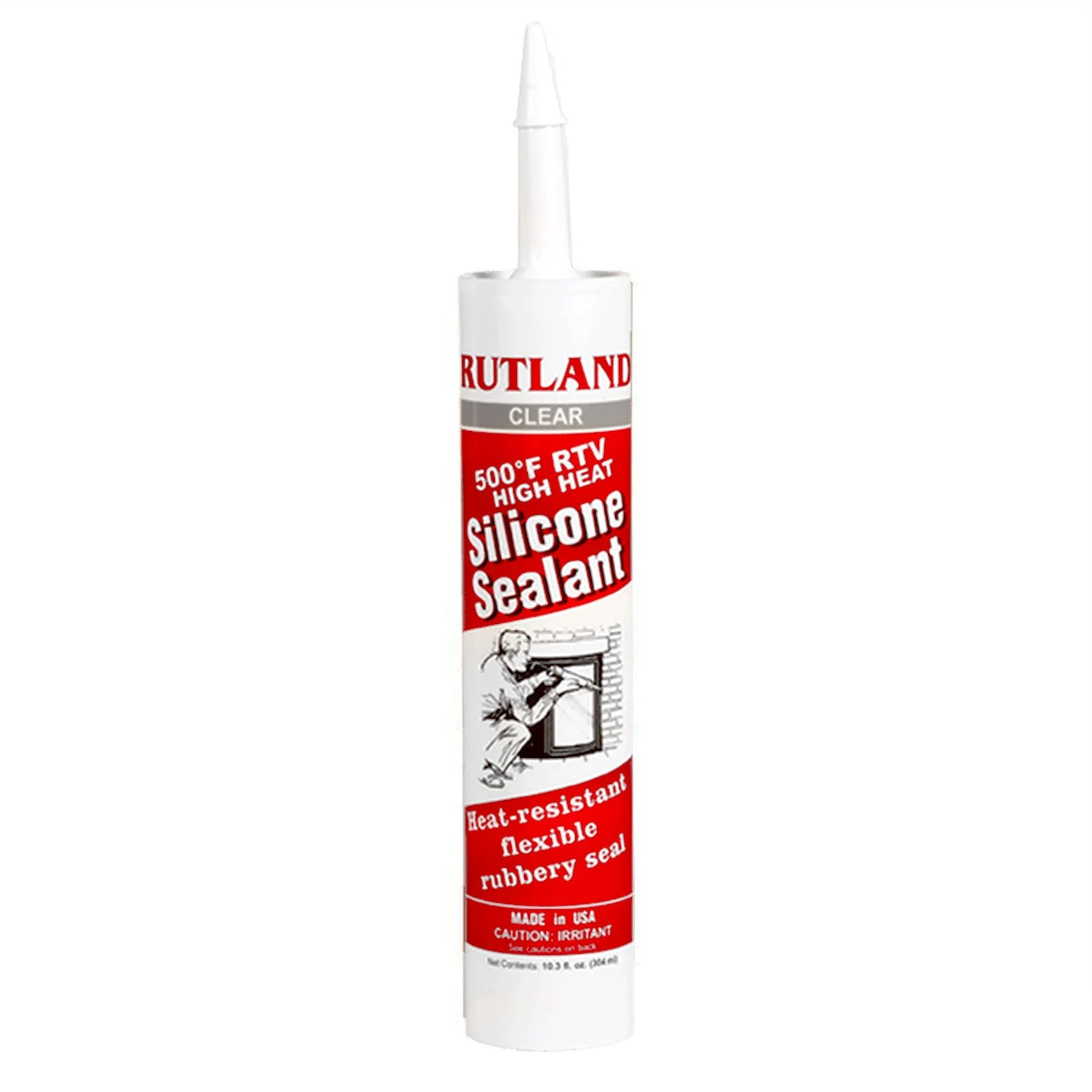 Rutland RD-76C 500 Degree F RTV High Heat Silicone, 10.3 Oz Cartridge, Clear 1 Rutland RD-76C 500 Degree F RTV High Heat Silicone, 10.3 Oz Cartridge, Clear