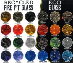 American Fire Glass Fire Glass Sample Pack, (Choose 5) -Natural Gas Fire Place Store recycled eco glass