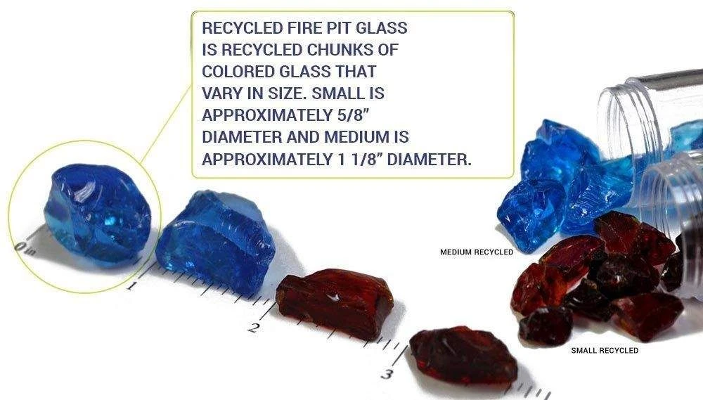 American Fire Glass 3/4-Inch Recycled Fire Glass, 10-Pounds, Light Blue 4 American Fire Glass 3/4-Inch Recycled Fire Glass, 10-Pounds, Light Blue - Image 4