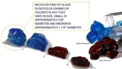American Fire Glass 3/4-Inch Recycled Fire Glass, 10-Pounds, Turquoise 8 American Fire Glass 3/4-Inch Recycled Fire Glass, 10-Pounds, Turquoise -Natural Gas Fire Place Store recycled fire size 2