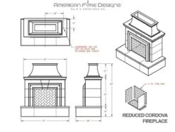 American Fyre Designs Reduced Cordova Outdoor Gas Fireplace -Natural Gas Fire Place Store reduced cordova specs