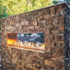 The Outdoor GreatRoom Company RSTL-LIN Linear Ready To Finish See-Through Fireplace -Natural Gas Fire Place Store rstl 60 c 02 21