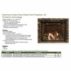 Empire White Mountain Hearth DVCT40-CF Rushmore Clean-Face Direct Vent Luxury Fireplace, 40-Inches -Natural Gas Fire Place Store rushmore clean face specs