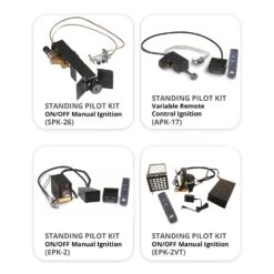Real Fyre ENO Charred Evergreen Oak Vented Gas Log Set -Natural Gas Fire Place Store safety pilots real fyre epk2 epk2vt 1