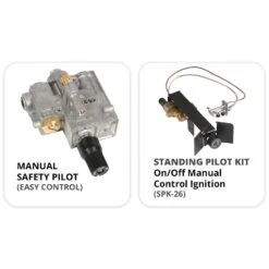 Real Fyre R Golden Oak Vented Gas Log Set, Stainless Steel, Double Sided -Natural Gas Fire Place Store safety pilots real fyre manual spk 26 12