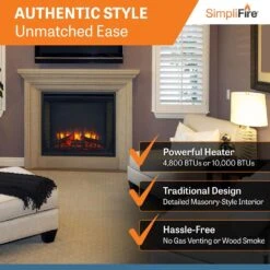 SimpliFire SF-BI Built-In Electric Fireplace -Natural Gas Fire Place Store sf bi30 eb c 07 23
