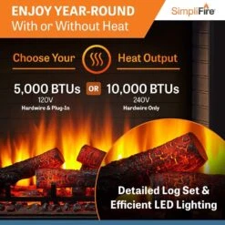 SimpliFire SF-BI Built-In Electric Fireplace -Natural Gas Fire Place Store sf bi30 eb e 07 23