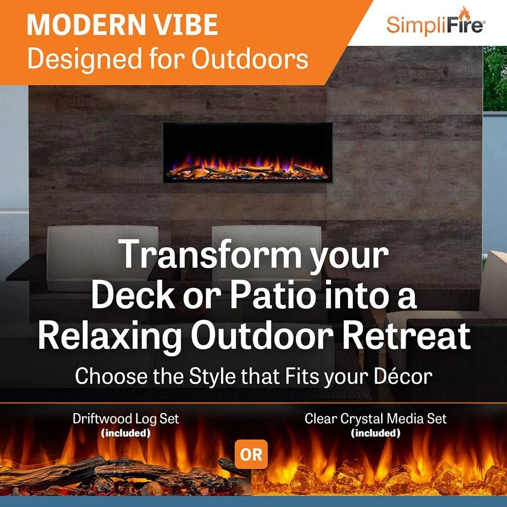 SimpliFire Forum 43-Inch Outdoor Electric Fireplace 2 SimpliFire Forum 43-Inch Outdoor Electric Fireplace - Image 2