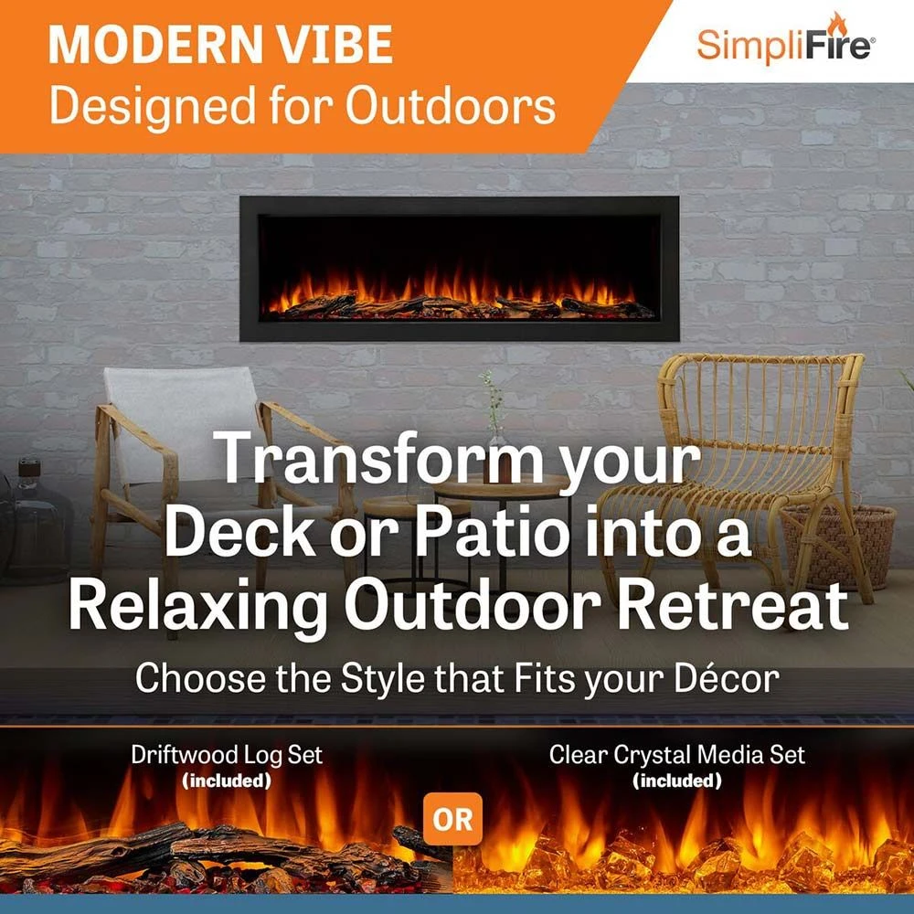 SimpliFire Forum 55-Inch Outdoor Electric Fireplace 2 SimpliFire Forum 55-Inch Outdoor Electric Fireplace - Image 2