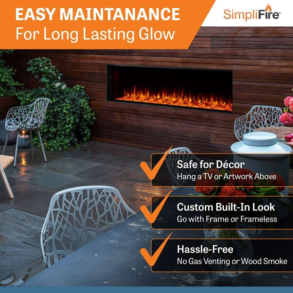 SimpliFire Forum 55-Inch Outdoor Electric Fireplace 3 SimpliFire Forum 55-Inch Outdoor Electric Fireplace - Image 3