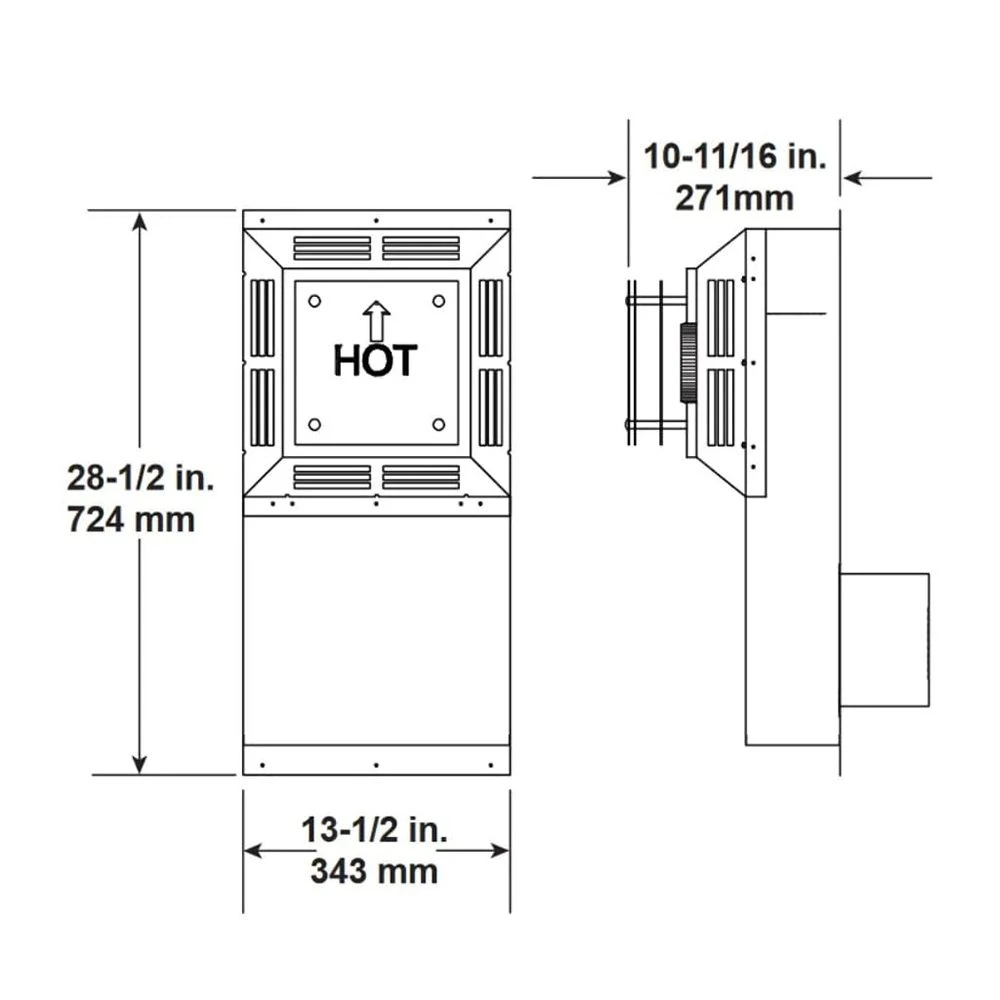Majestic SLK-SNKD SL 14-Inch Vertical Rise Snorkel Cap With Firestop 2 Majestic SLK-SNKD SL 14-Inch Vertical Rise Snorkel Cap With Firestop - Image 2
