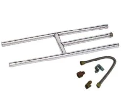 American Fire Glass Rectangular Fireplace H-Burner -Natural Gas Fire Place Store ss h 18