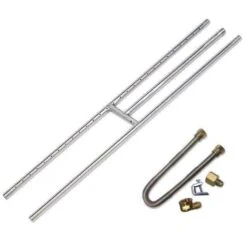 American Fire Glass Rectangular Fireplace H-Burner -Natural Gas Fire Place Store ss h 30