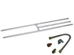 American Fire Glass Rectangular Fireplace H-Burner -Natural Gas Fire Place Store ss h 36