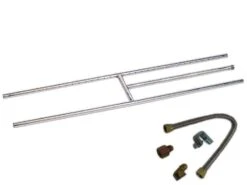 American Fire Glass Rectangular Fireplace H-Burner -Natural Gas Fire Place Store ss h 48