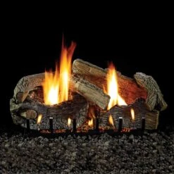 Empire White Mountain Hearth LSxxSRAOV-Kit Stacked Aged Oak Vented Refractory Complete Fireplace Log Set