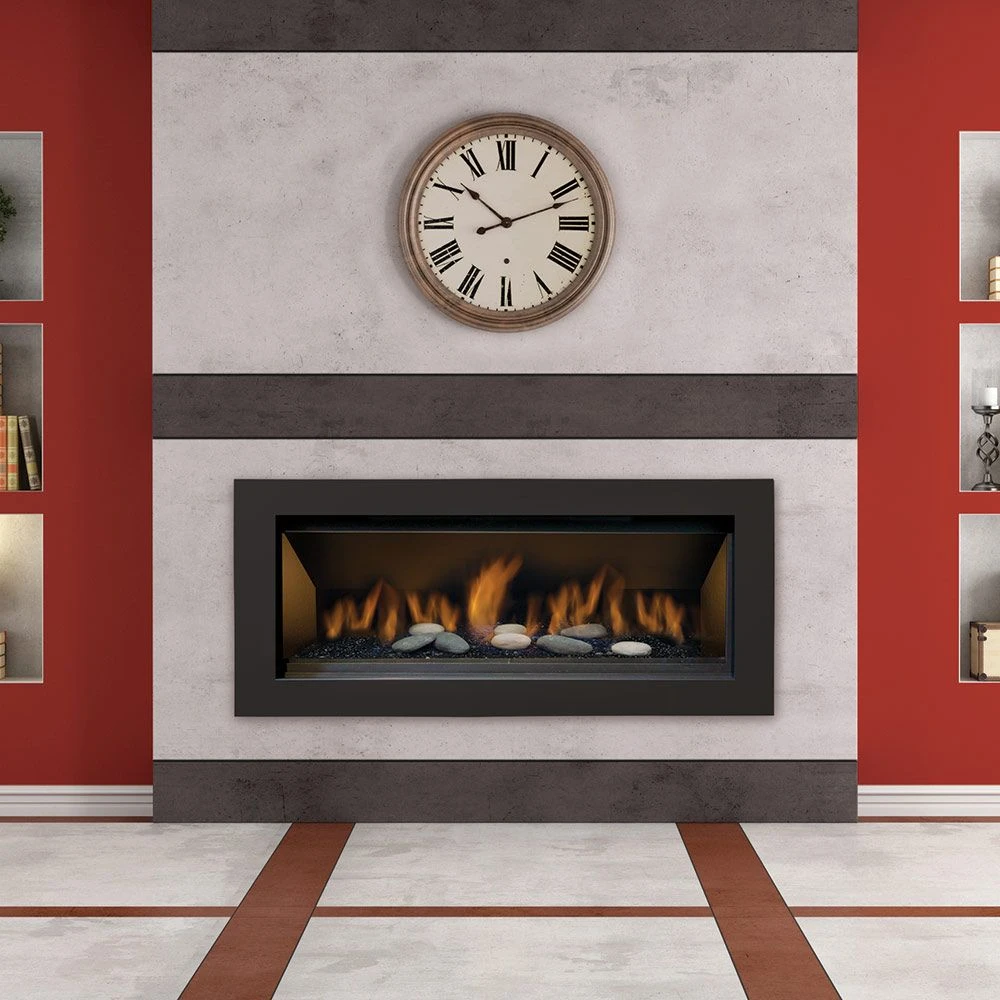 Sierra Flame STANFORD-55G-DELUXE 55-Inch Stanford Direct Vent Built-In Linear Gas Fireplace With Fireglass And Rock Media 2 Sierra Flame STANFORD-55G-DELUXE 55-Inch Stanford Direct Vent Built-In Linear Gas Fireplace With Fireglass And Rock Media - Image 2