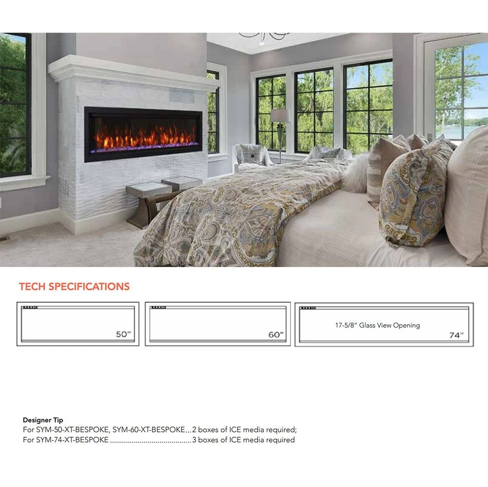 Amantii Symmetry Bespoke Extra Tall 74-Inch Indoor/Outdoor Built-In Smart Electric Fireplace 5 Amantii Symmetry Bespoke Extra Tall 74-Inch Indoor/Outdoor Built-In Smart Electric Fireplace - Image 5