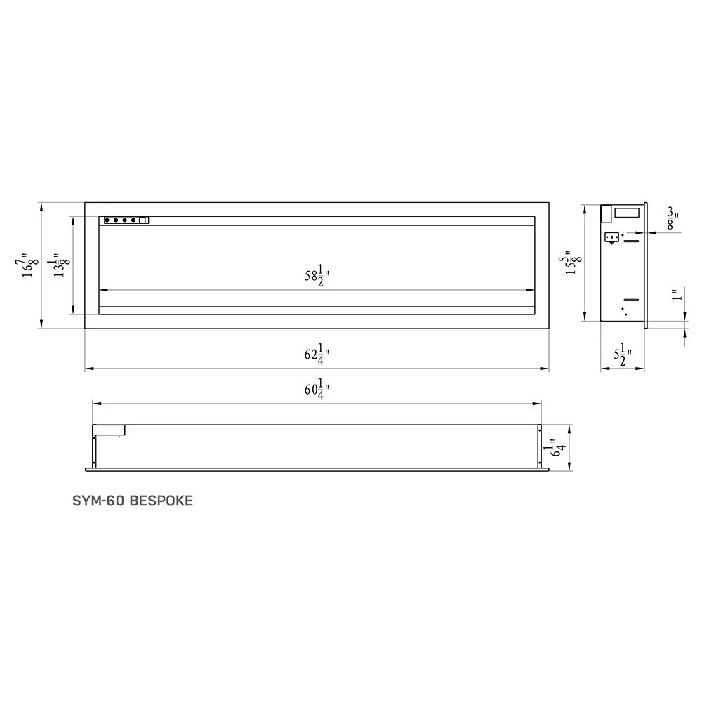 Amantii Symmetry Bespoke 60-Inch Indoor/Outdoor Built-In Smart Electric Fireplace 6 Amantii Symmetry Bespoke 60-Inch Indoor/Outdoor Built-In Smart Electric Fireplace - Image 6