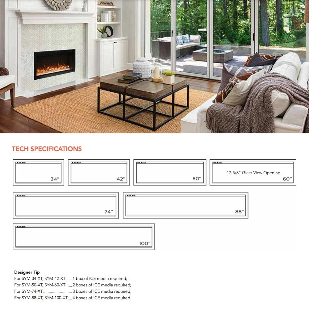Amantii Symmetry Extra Tall Indoor/Outdoor Built-In Smart Electric Fireplace 6 Amantii Symmetry Extra Tall Indoor/Outdoor Built-In Smart Electric Fireplace - Image 6