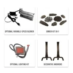 Empire White Mountain Hearth DVCX42FP Tahoe Clean-Face Direct Vent Luxury Gas Fireplace, 42-Inches -Natural Gas Fire Place Store tahoe luxury optional parts 11 19