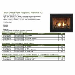Empire White Mountain Hearth DVP42FP Tahoe Direct Vent Premium Fireplace, 42-Inches -Natural Gas Fire Place Store tahoe premium 42