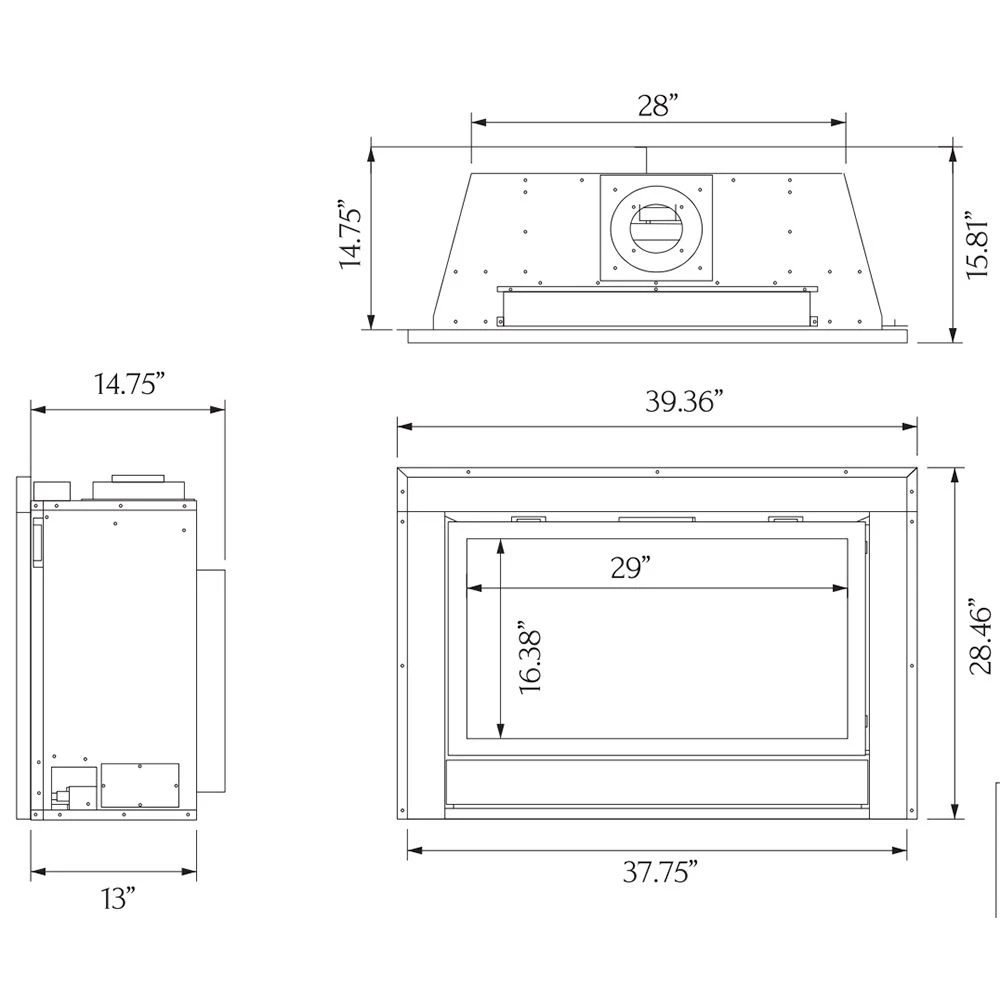 Sierra Flame THOMPSON-36-DELUXE 36-Inch Thompson Deluxe Direct Vent Built-In Gas Fireplace With Log Set 4 Sierra Flame THOMPSON-36-DELUXE 36-Inch Thompson Deluxe Direct Vent Built-In Gas Fireplace With Log Set - Image 4