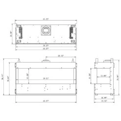 Sierra Flame TOSCANA-58 58-Inch Toscana 3-Sided Direct Vent Built-In Linear Gas Fireplace -Natural Gas Fire Place Store toscana spec 58 11 22