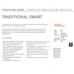 Amantii Traditional Built-In Smart Electric Fireplace -Natural Gas Fire Place Store trd config d 08 23