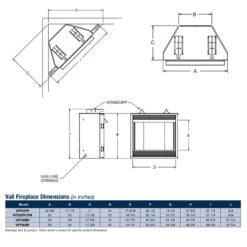 Empire White Mountain Hearth VFD26FPxx Vail Ventless Fireplace With Contour Burner And Ceramic Log Set, 26-Inches -Natural Gas Fire Place Store vail fireplace dimensions