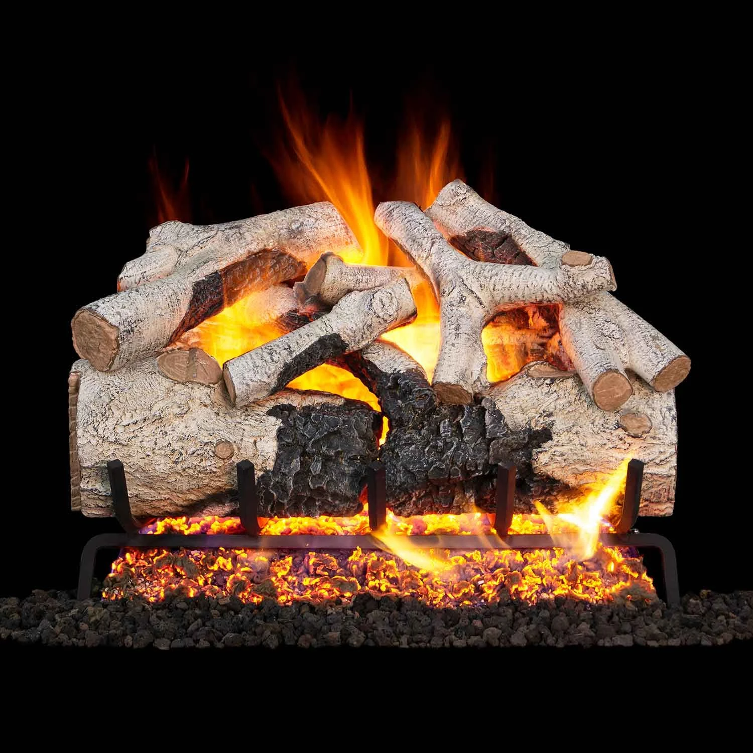 Real Fyre BTA Burnt Aspen Vented Gas Log Set, Stainless Steel, ANSI Certified 1 Real Fyre BTA Burnt Aspen Vented Gas Log Set, Stainless Steel, ANSI Certified