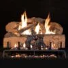 Real Fyre CHNS Charred Angel Split Oak Vented Gas Log Set, Stainless Steel, ANSI Certified