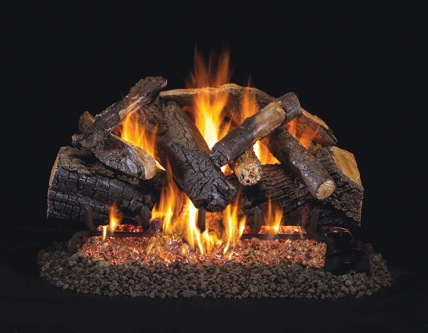 Real Fyre CHMJ Charred Majestic Oak Vented Gas Log Set 1 Real Fyre CHMJ Charred Majestic Oak Vented Gas Log Set