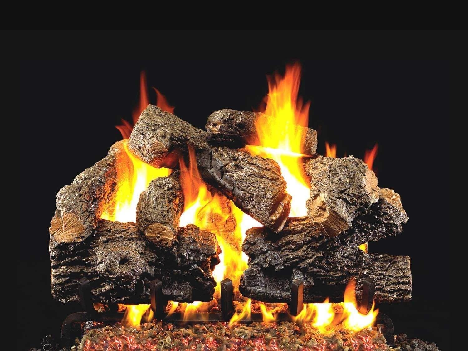 Real Fyre CHB Charred Royal English Oak Vented Gas Log Set 1 Real Fyre CHB Charred Royal English Oak Vented Gas Log Set