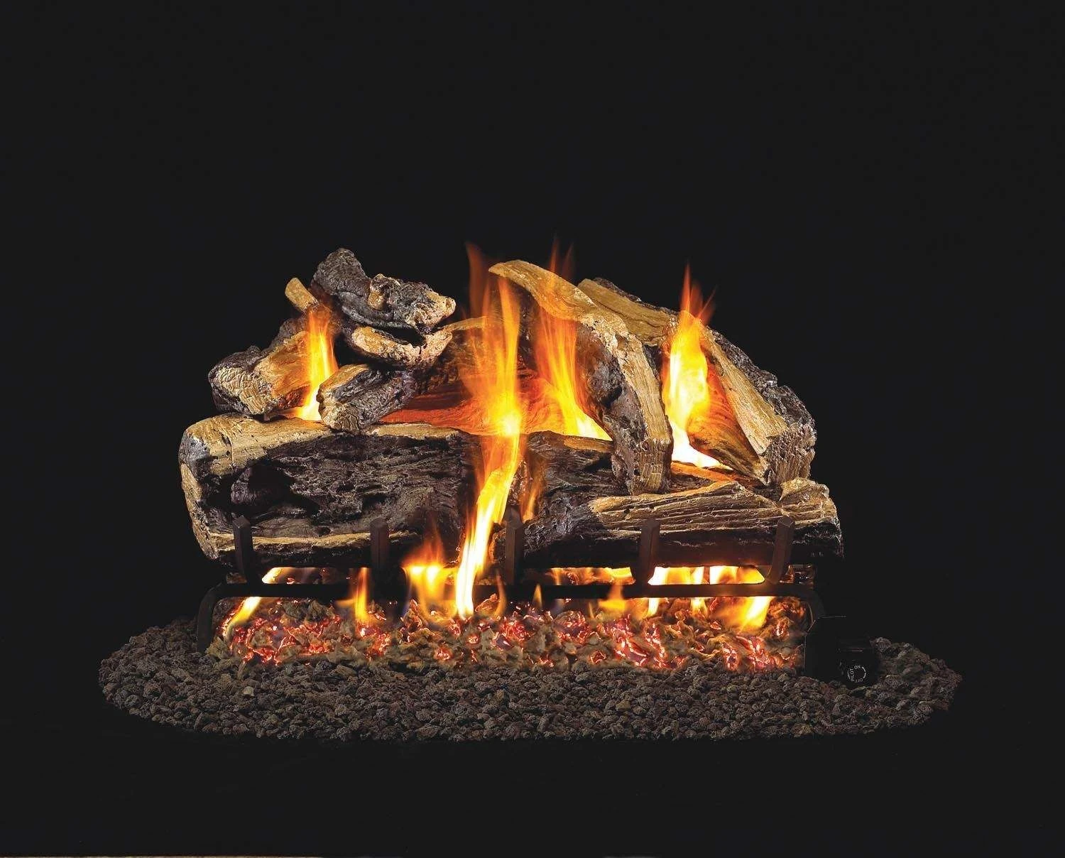 Real Fyre CHRRSO Charred Rugged Split Oak Vented Gas Log Set 1 Real Fyre CHRRSO Charred Rugged Split Oak Vented Gas Log Set