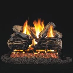 Real Fyre CHS Charred Split Oak Vented Gas Log Set, ANSI Certified
